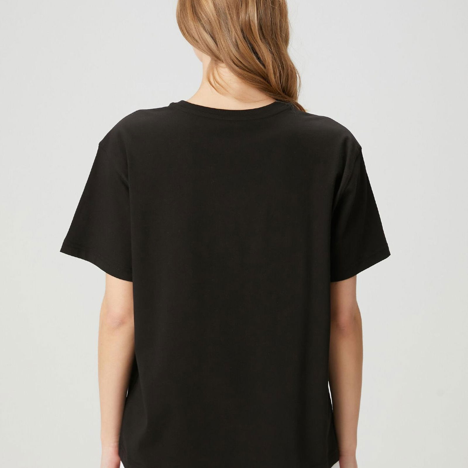 Beymen Club Kadin Siyah Taşlı Kaz Logolu T-shirt