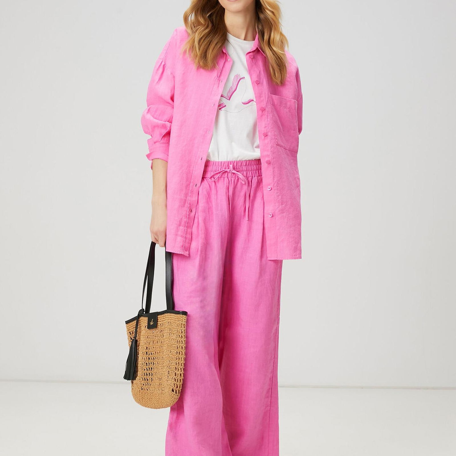 Beymen Club Kadin Pembe Keten Pantolon