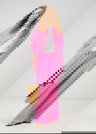  Beymen Club Kadin Pembe Keten Pantolon