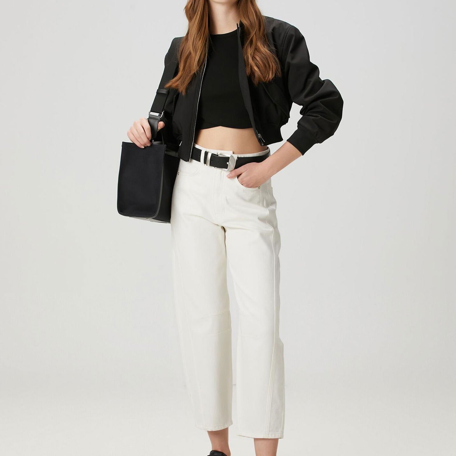 Beymen Club Kadin Siyah Crop Bomber Mont