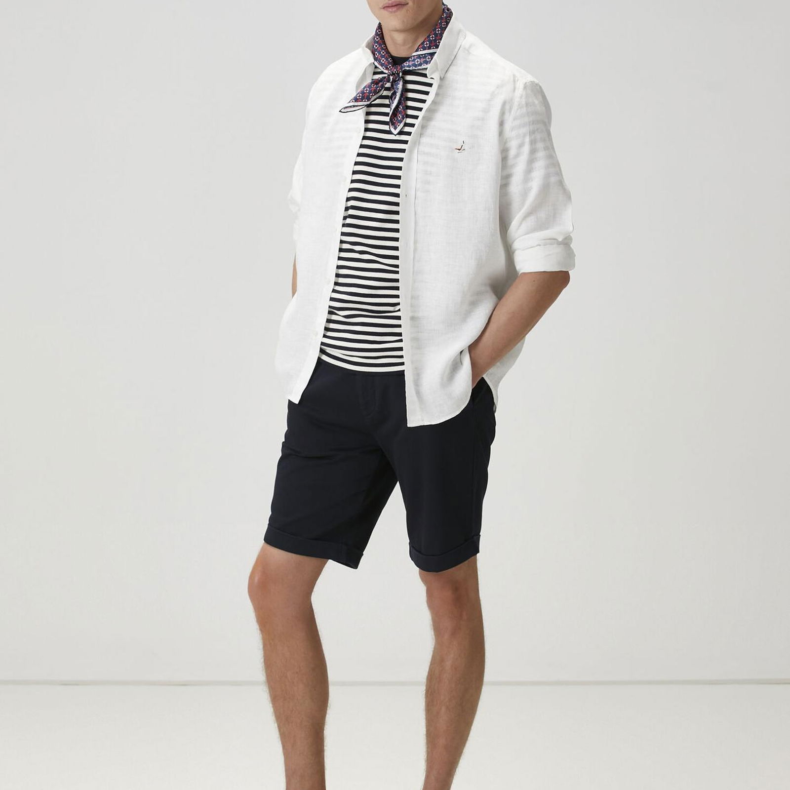 Beymen Club Erkek Comfort Fit Beyaz Keten Gömlek