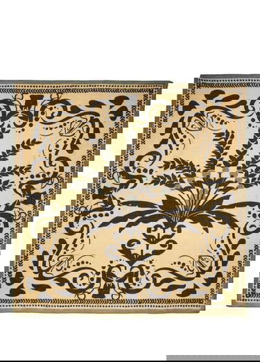  Beymen Club Kadin Bej Şal Desenli 90x90 İpek Eşarp