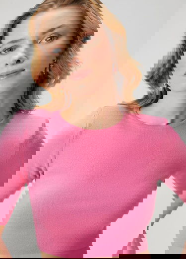  Beymen Club Kadin Pembe Crop Basic Kazak