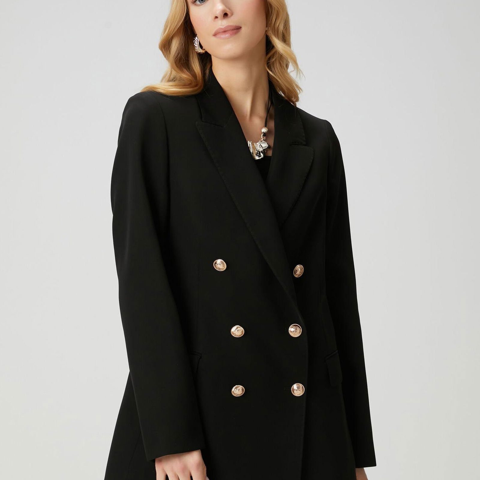 Beymen Club Kadin Siyah Kruvaze Blazer