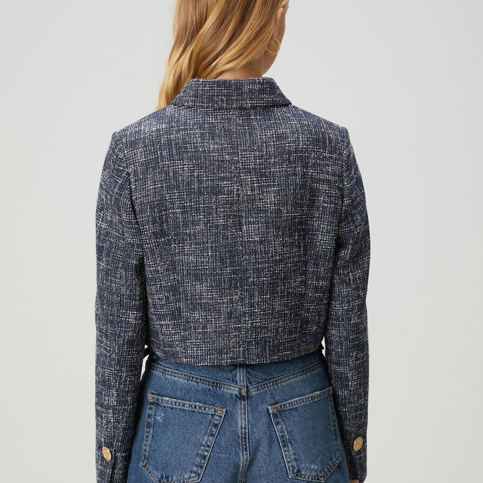 Beymen Club Kadin Lacivert Tweed Ceket