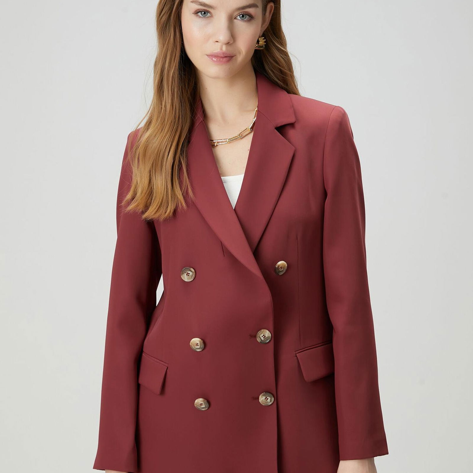 Beymen Club Kadin Bordo Kruvaze Blazer