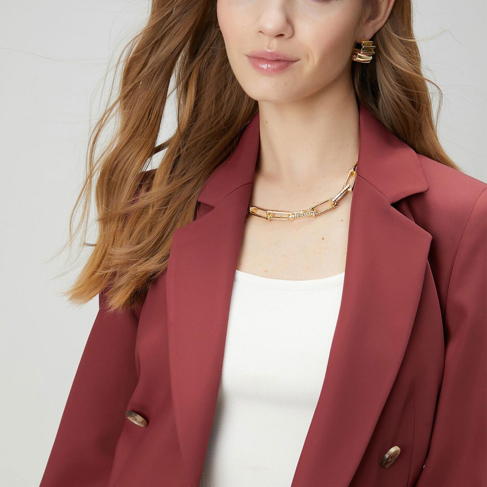 Beymen Club Kadin Bordo Kruvaze Blazer