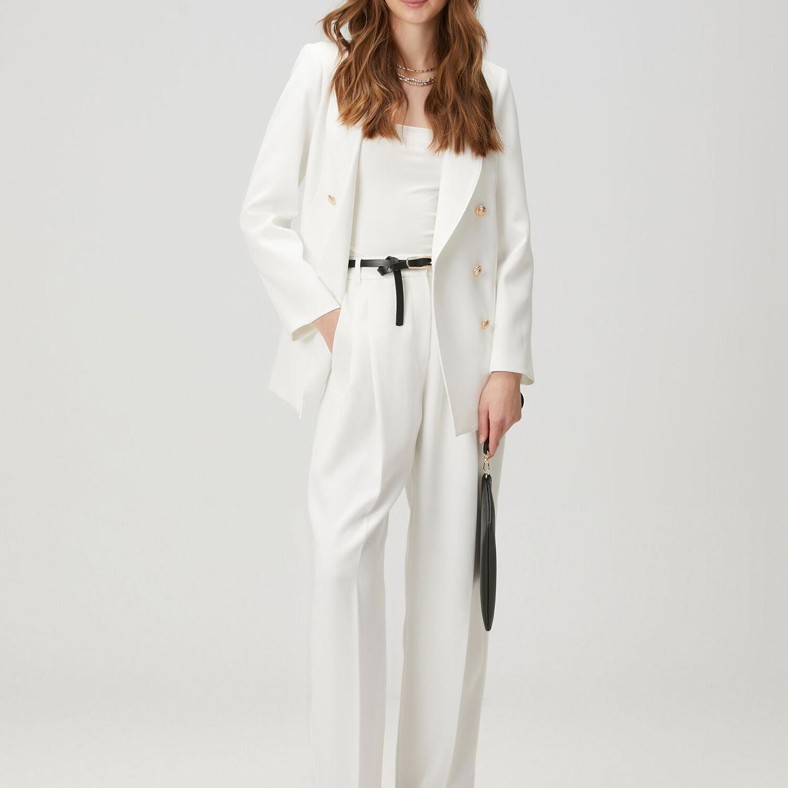Beymen Club Kadin Beyaz Kruvaze Blazer