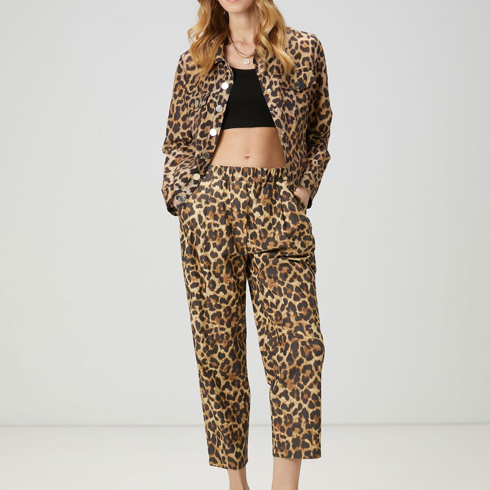 Beymen Club Kadin Leopar Desenli Pantolon