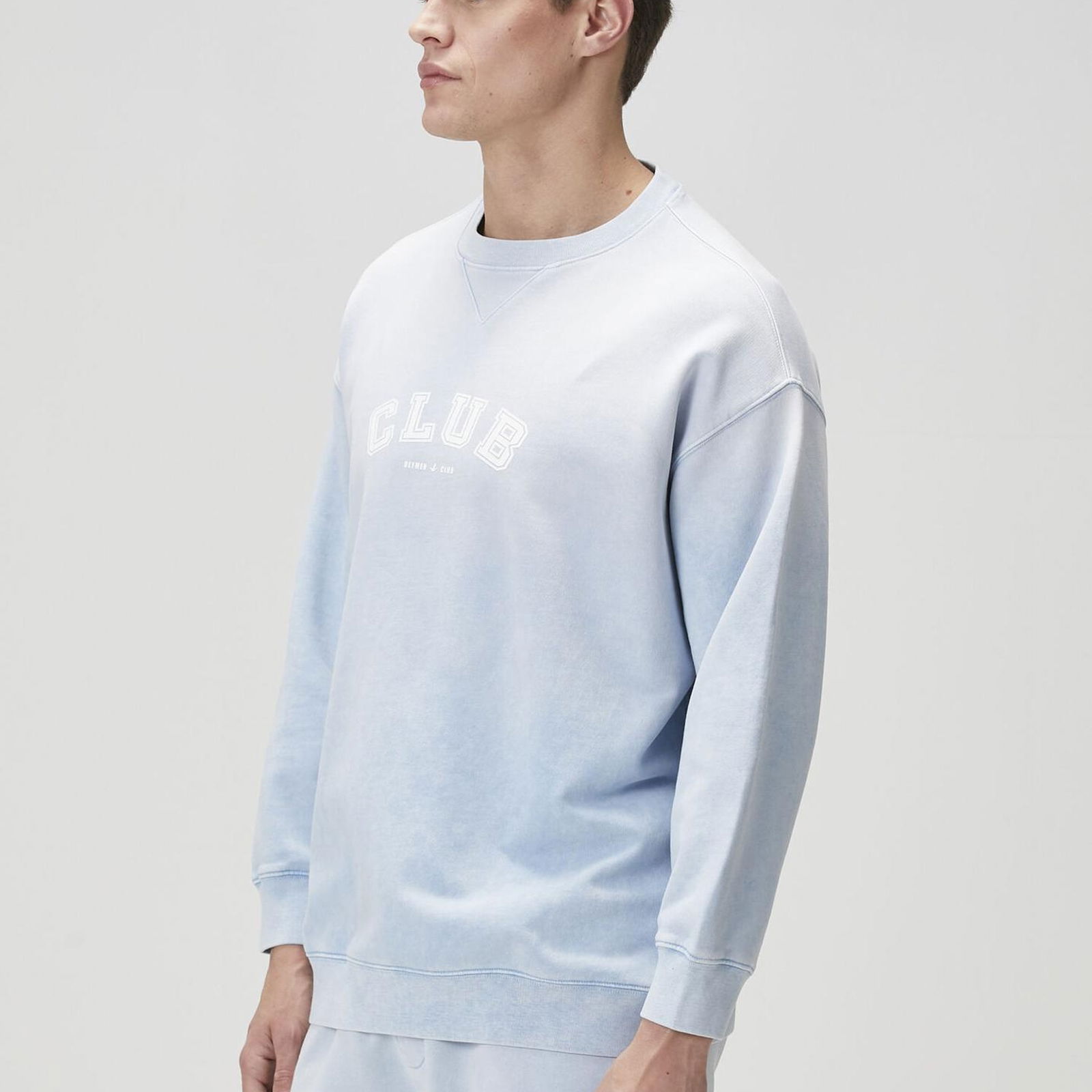 Beymen Club Erkek Açık Mavi Logo Baskılı Sweatshirt