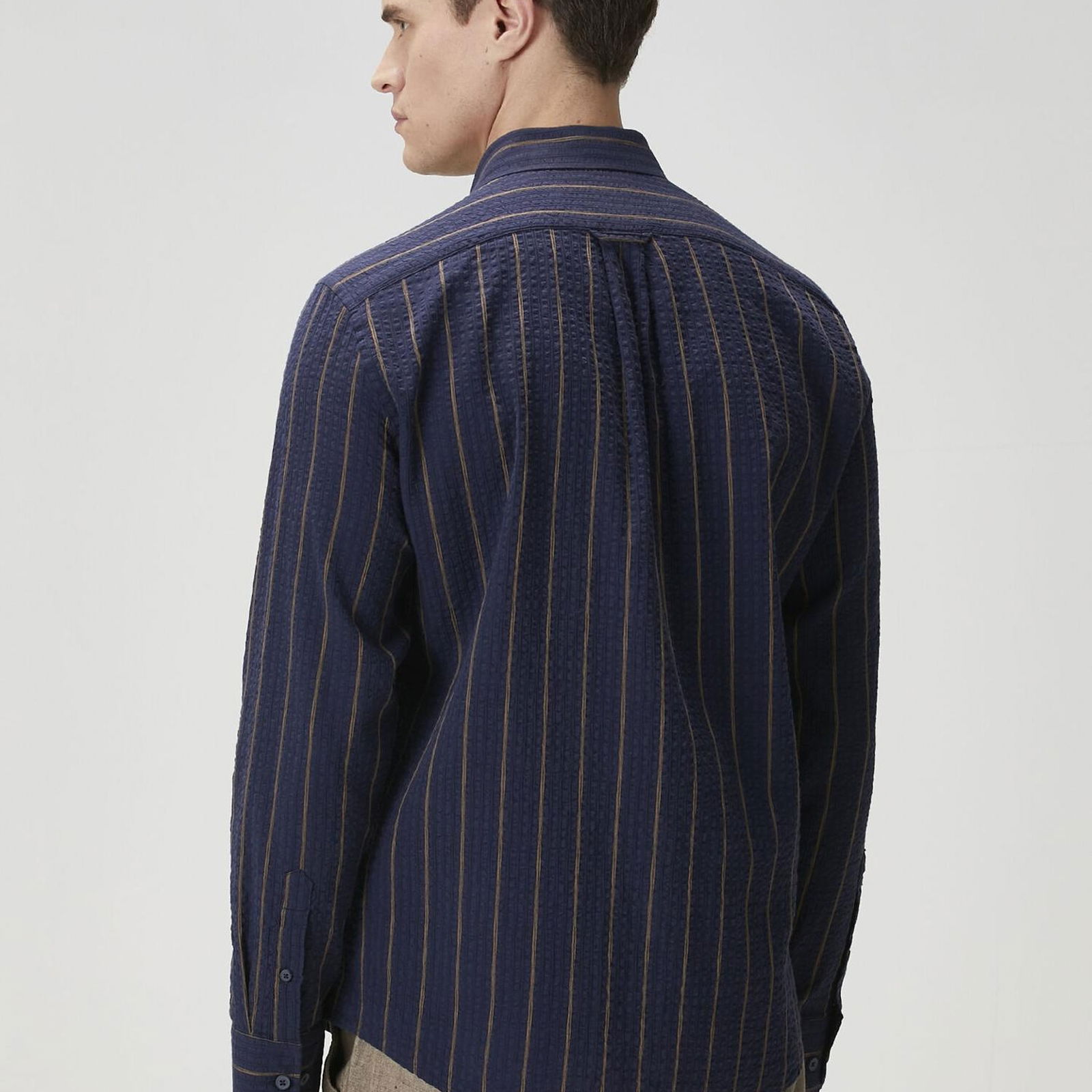Beymen Club Erkek Comfort Fit Lacivert Çizgili Gömlek