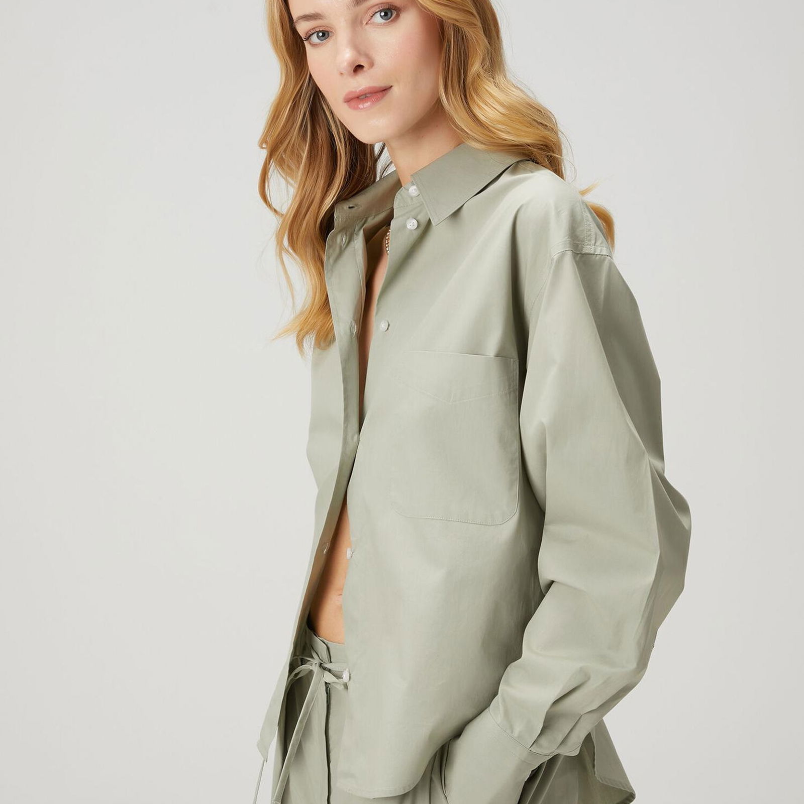 Beymen Club Kadin Mint Saten Poplin Gömlek