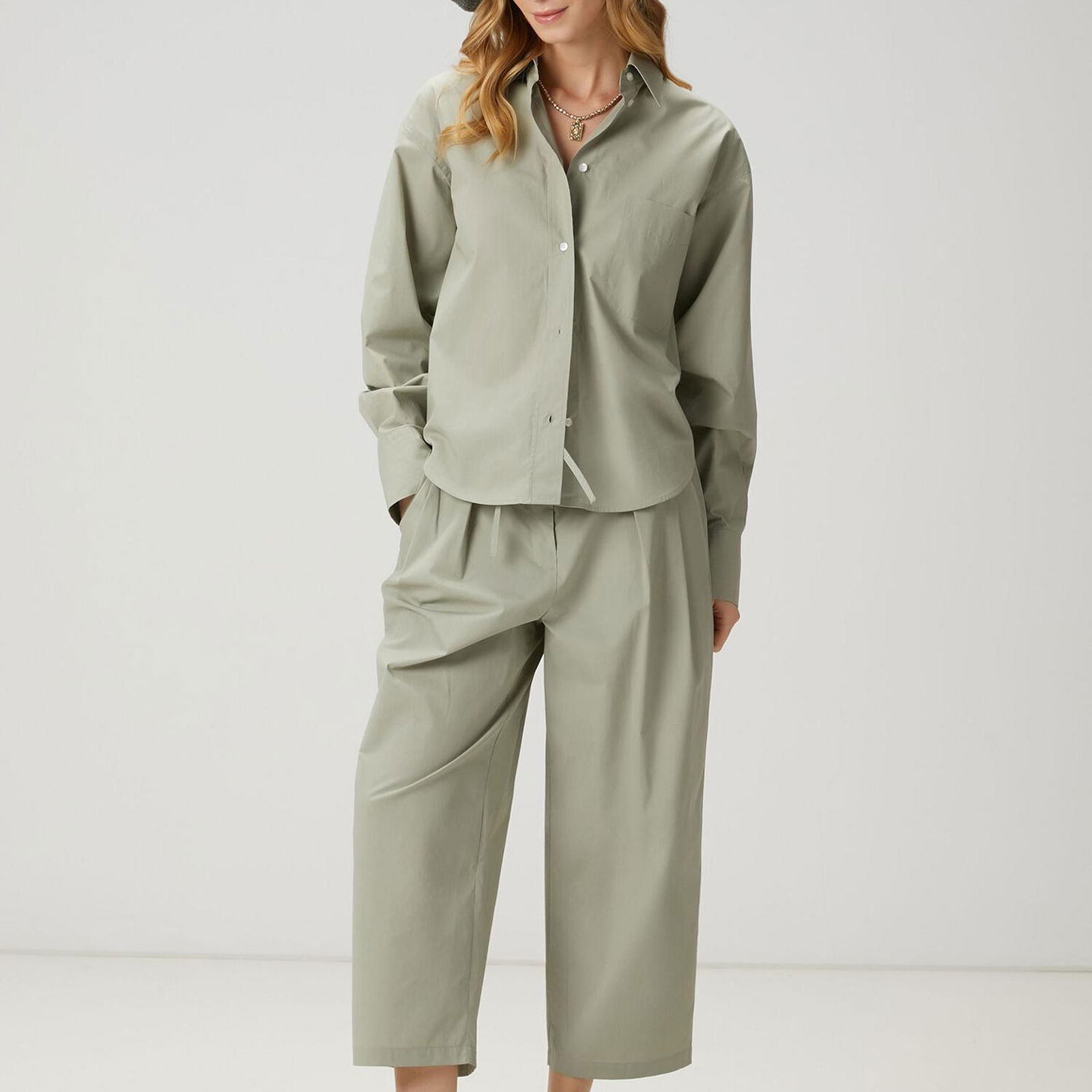 Beymen Club Kadin Mint Saten Poplin Gömlek