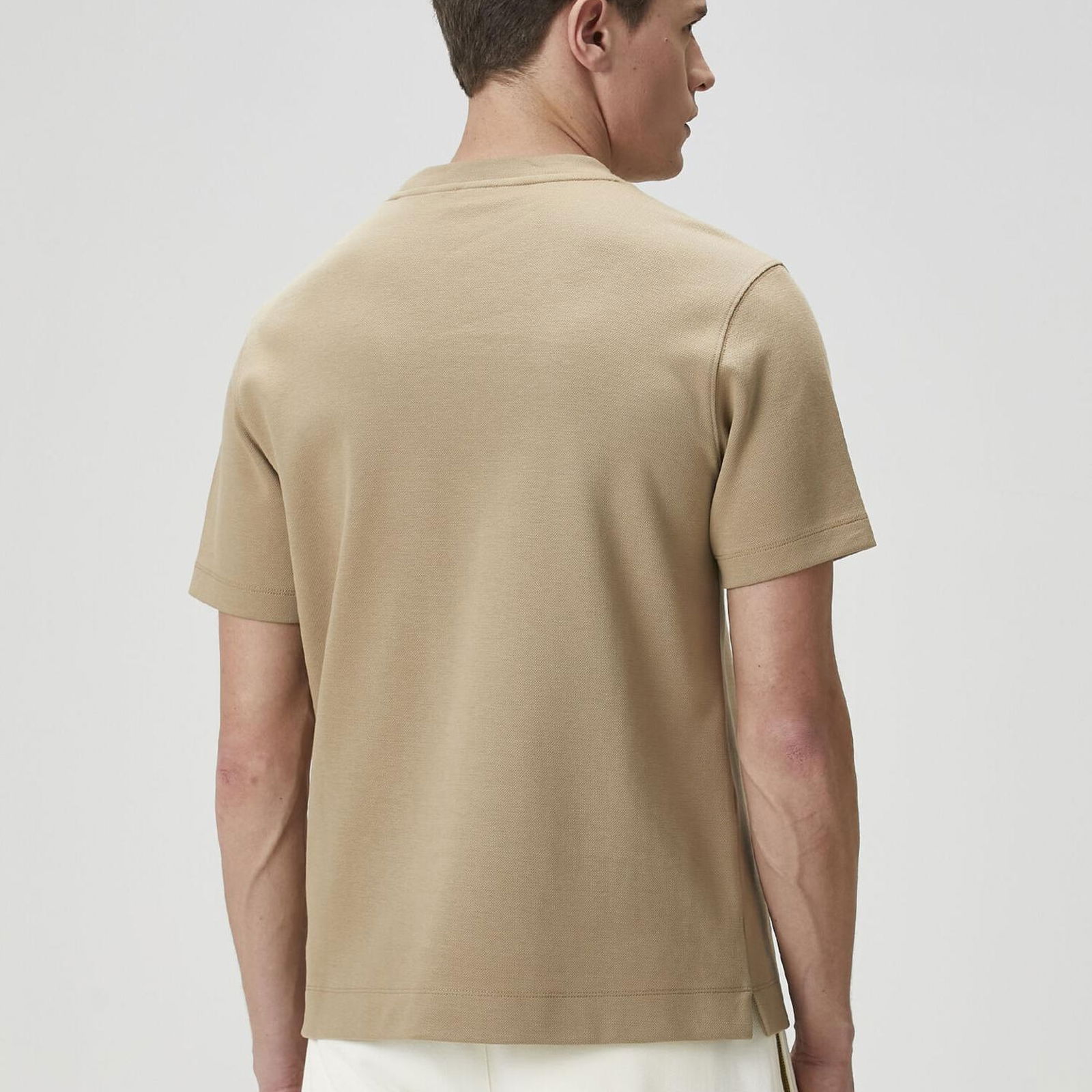 Beymen Club Erkek Vizon Logo Nakışlı Basic T-shirt