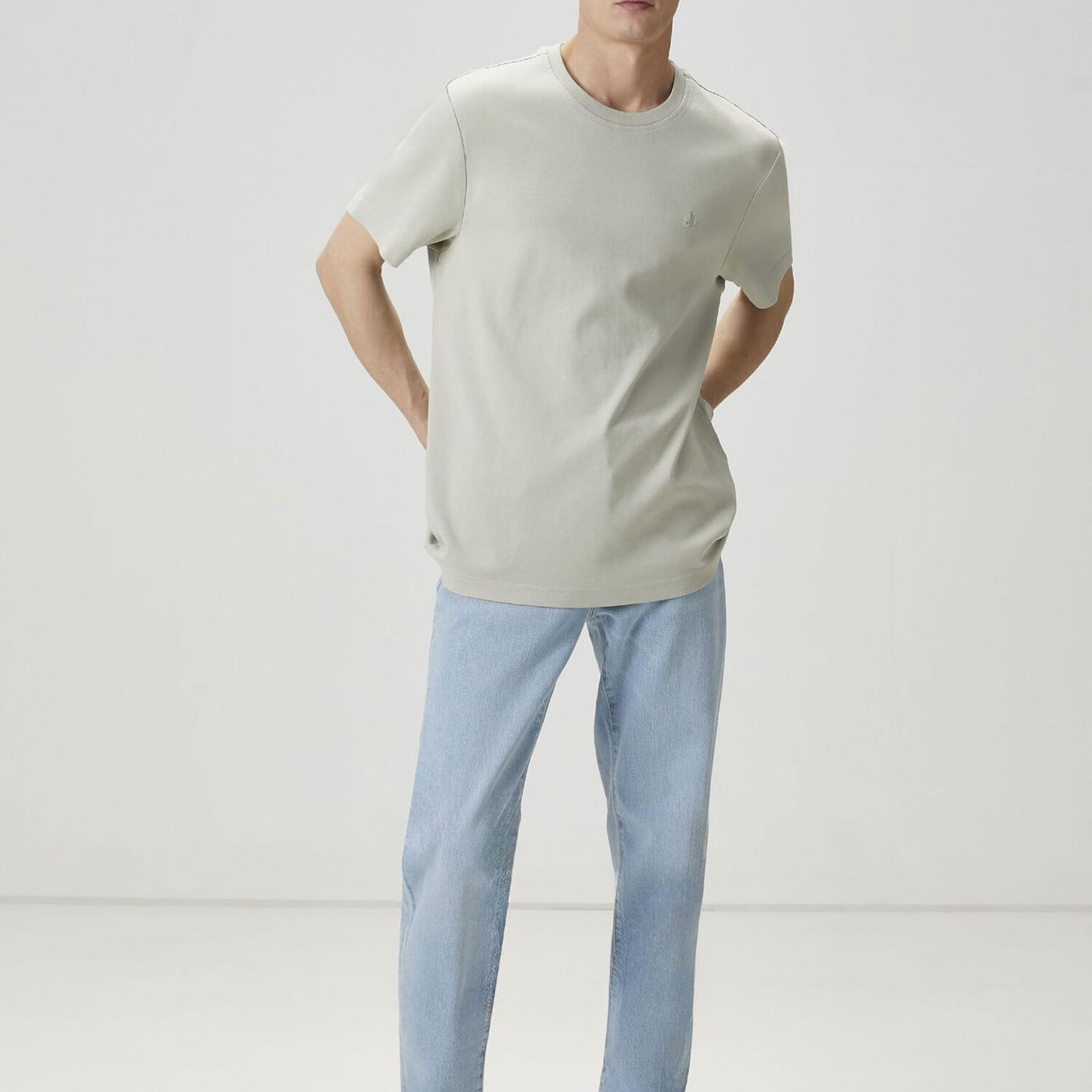 Beymen Club Erkek Relax Fit Açık Haki Basic T-shirt