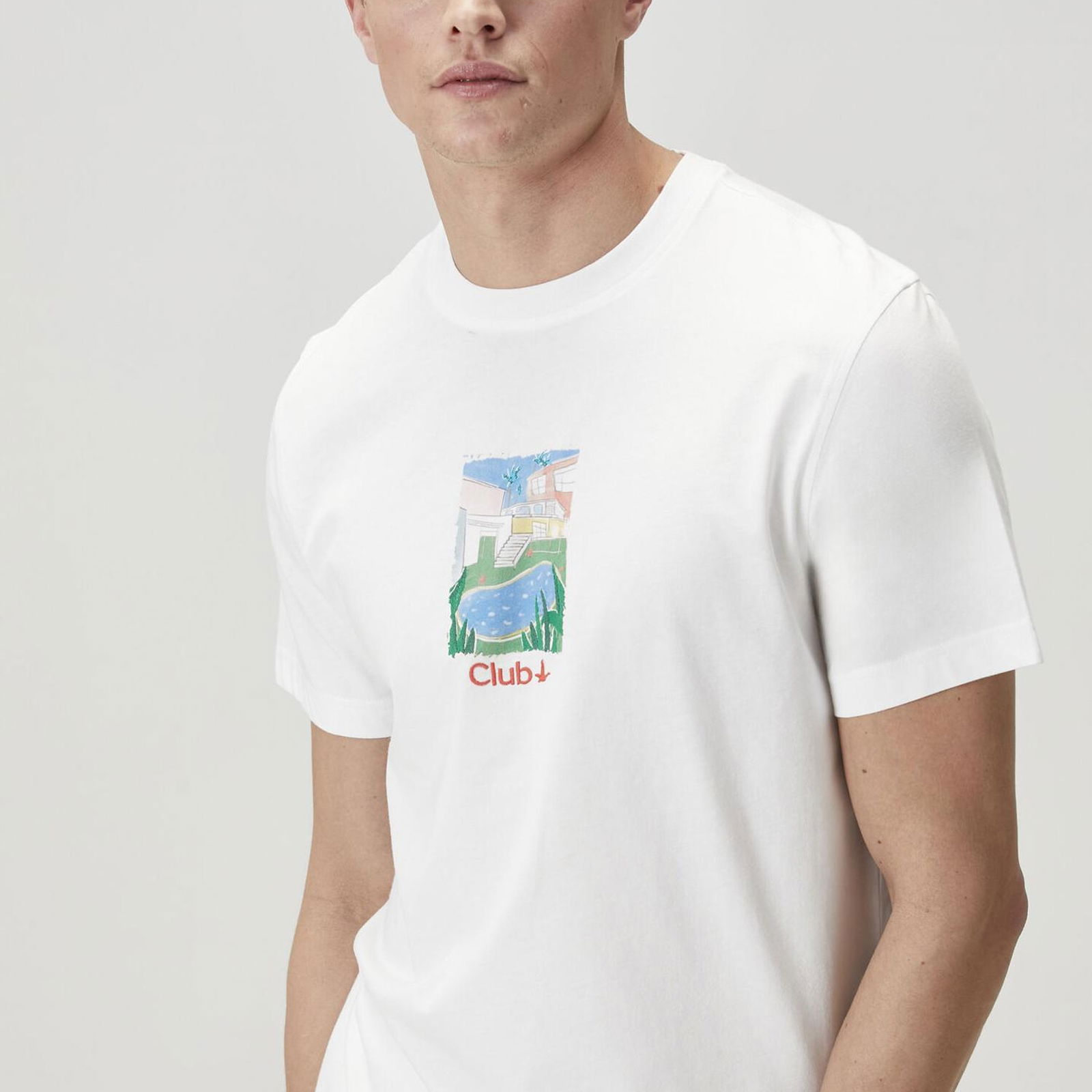 Beymen Club Erkek Beyaz Baskılı T-shirt