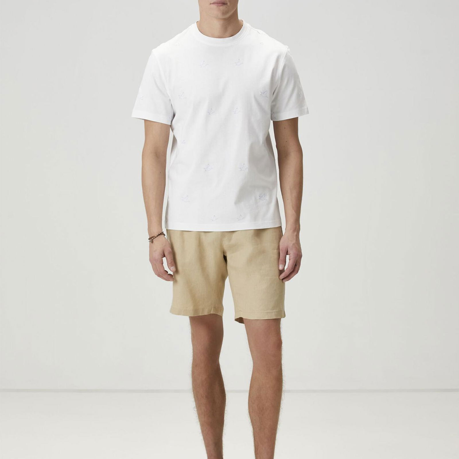Beymen Club Erkek Beyaz Kaz Nakışlı T-shirt