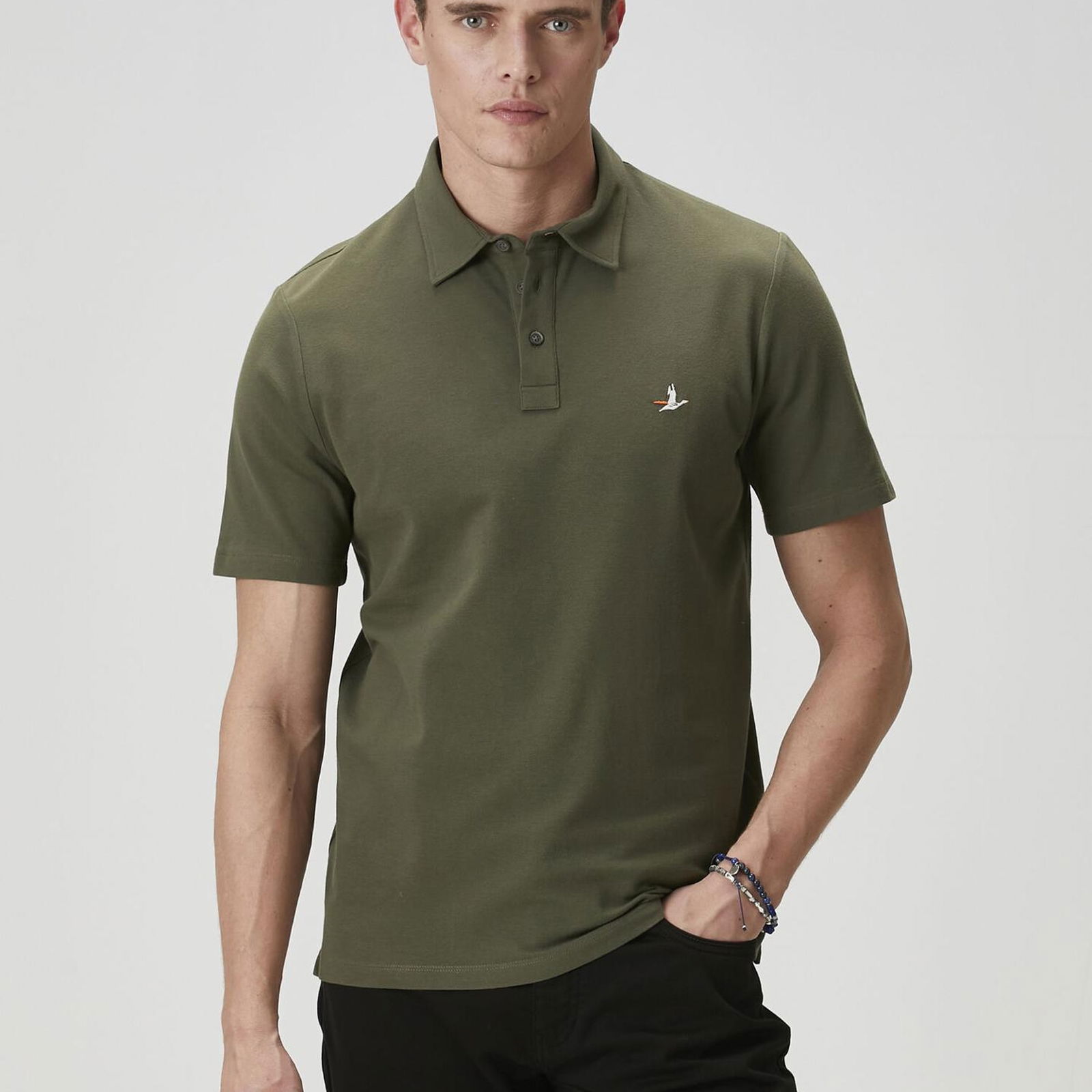 Beymen Club Erkek Comfort Fit Haki Polo Yaka T-shirt
