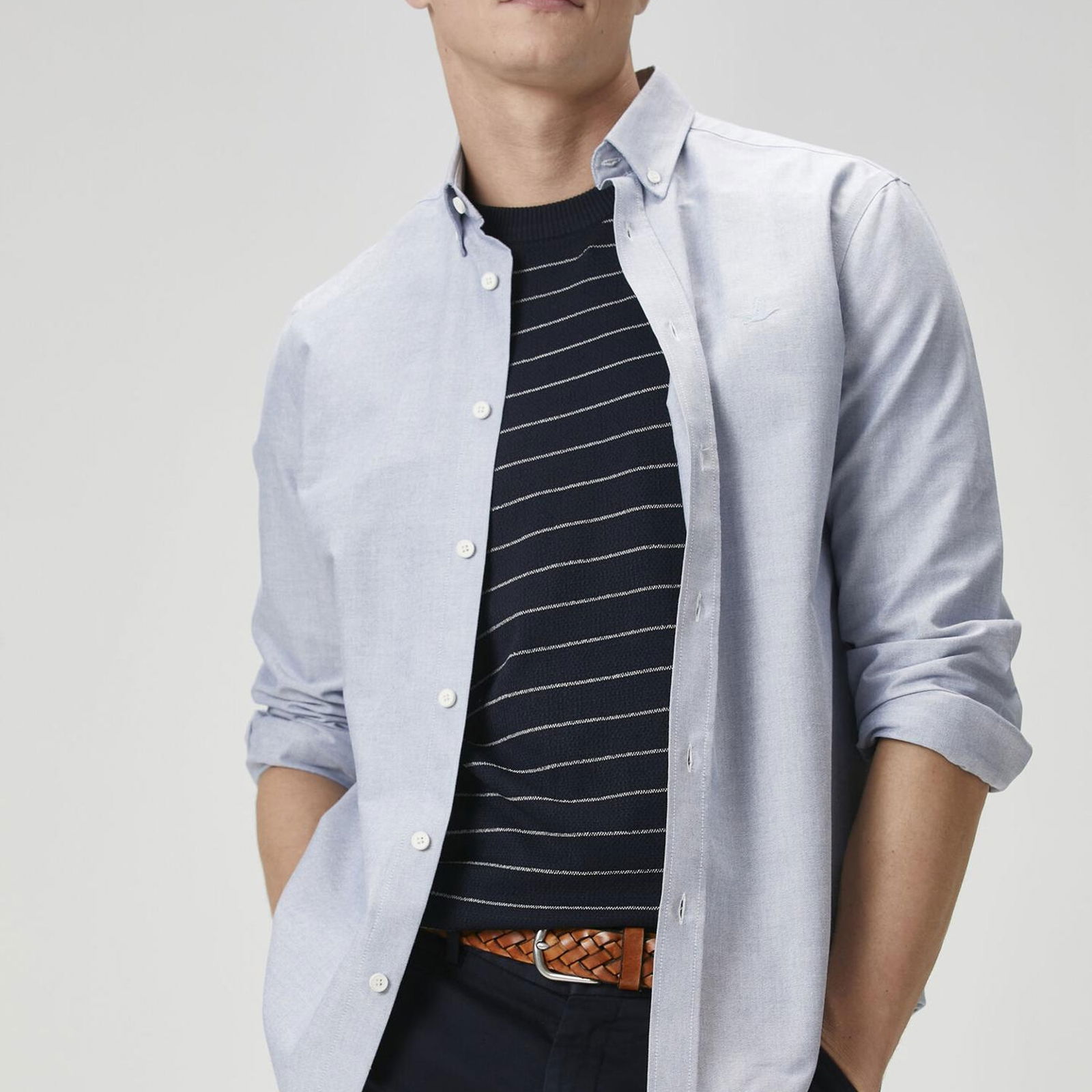 Beymen Club Erkek Comfort Fit Indigo Oxford Gömlek