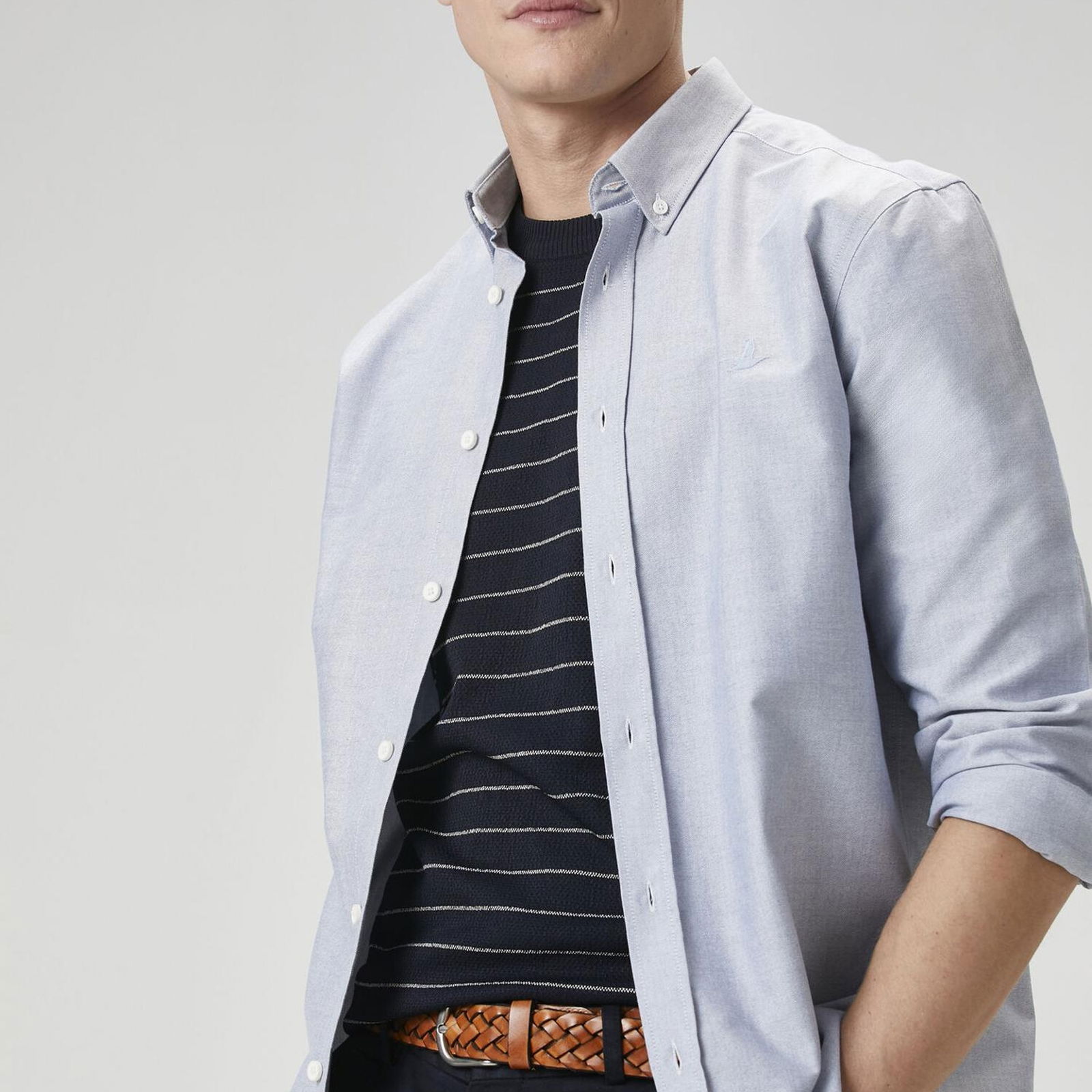 Beymen Club Erkek Comfort Fit Indigo Oxford Gömlek