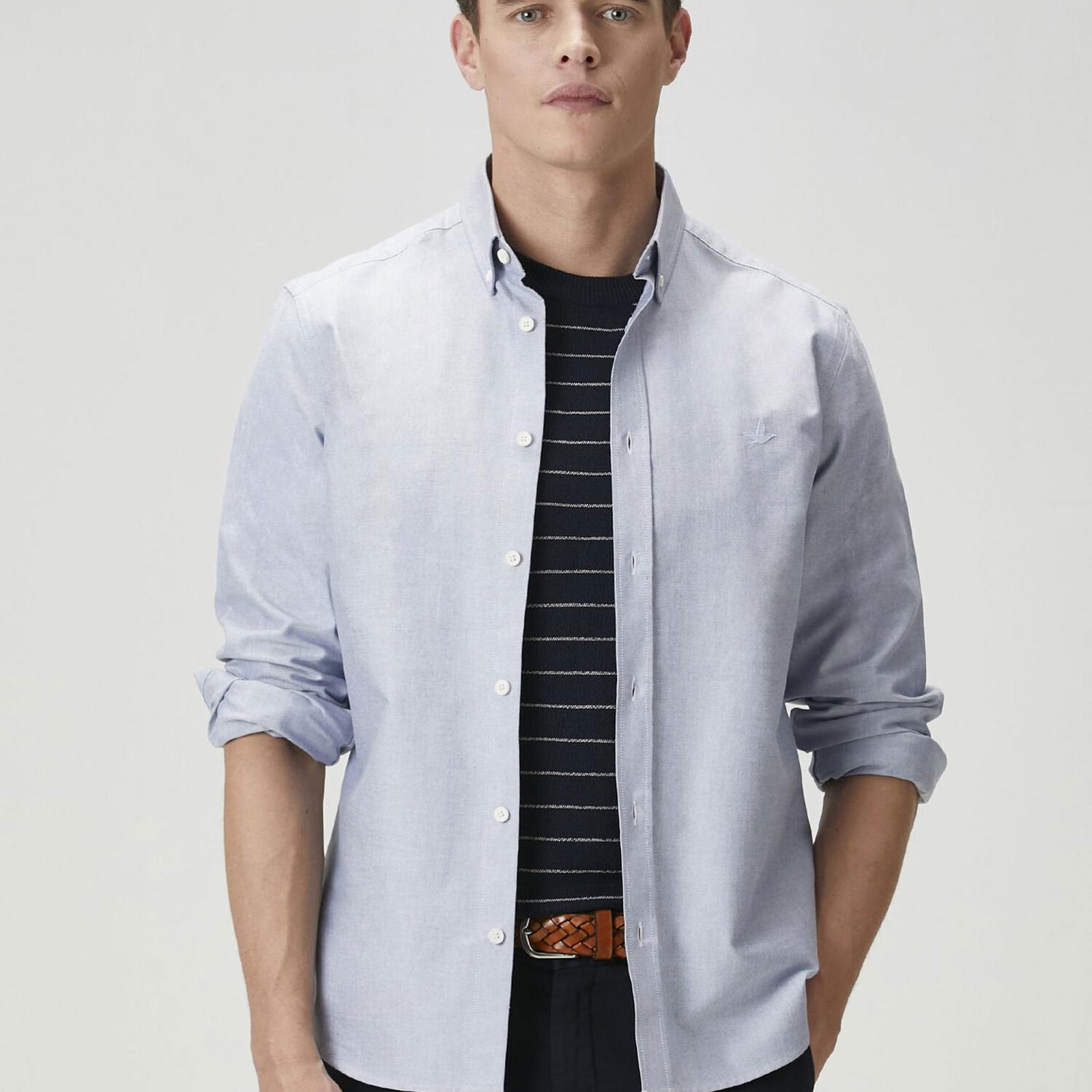 Beymen Club Erkek Comfort Fit Indigo Oxford Gömlek