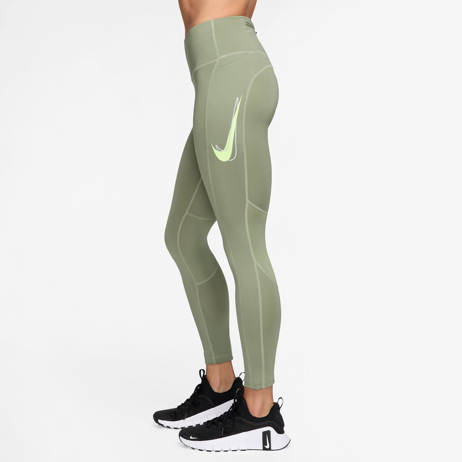 Nike Dri-Fit Fast Kadın Haki  Tayt