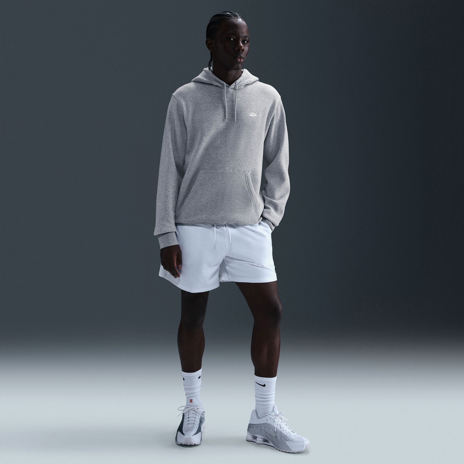 Nike Club Pullover Fleece Erkek Gri Sweatshirt