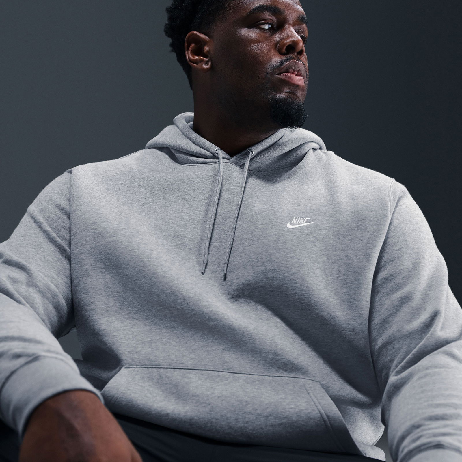 Nike Club Pullover Fleece Erkek Gri Sweatshirt