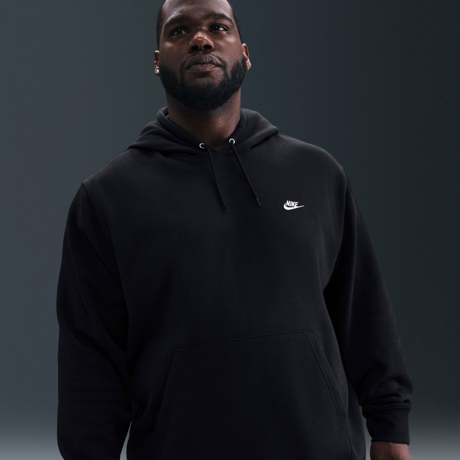 Nike Club Pullover Fleece Erkek Siyah Sweatshirt