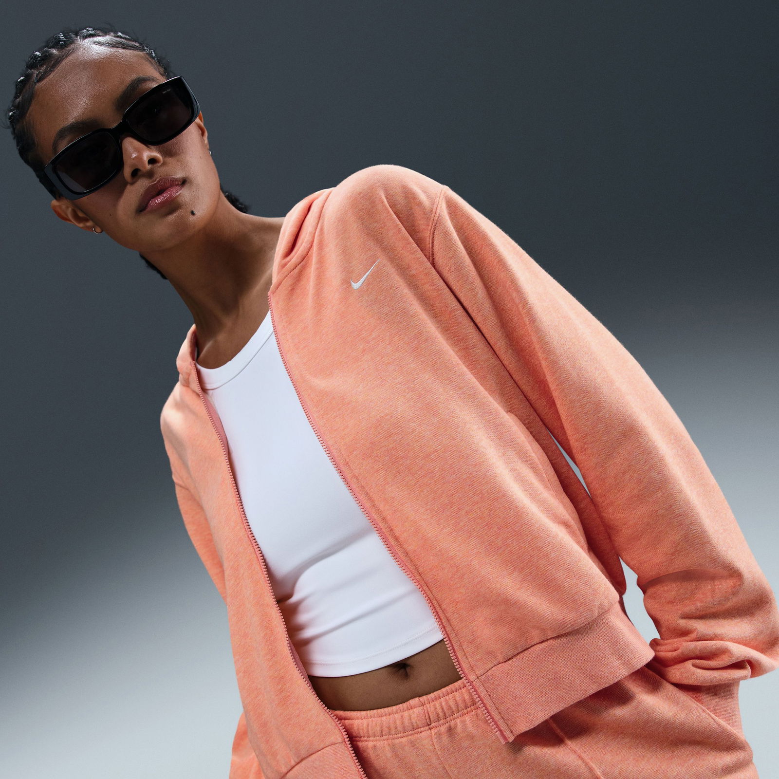 Nike Sportswear Chill Terry Kadın Turuncu Eşofman Üstü