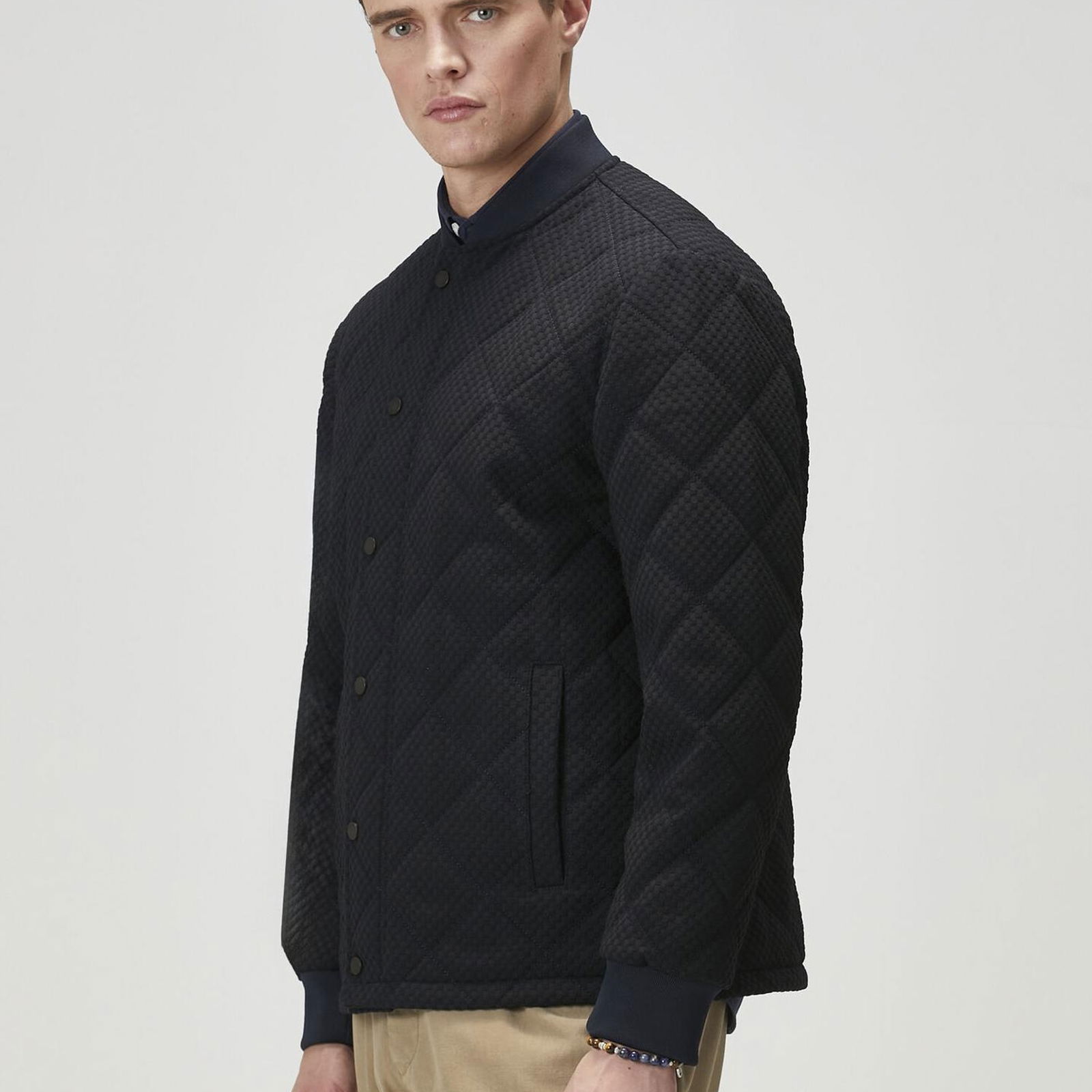 Beymen Club Erkek Lacivert Kapitoneli Bomber Mont