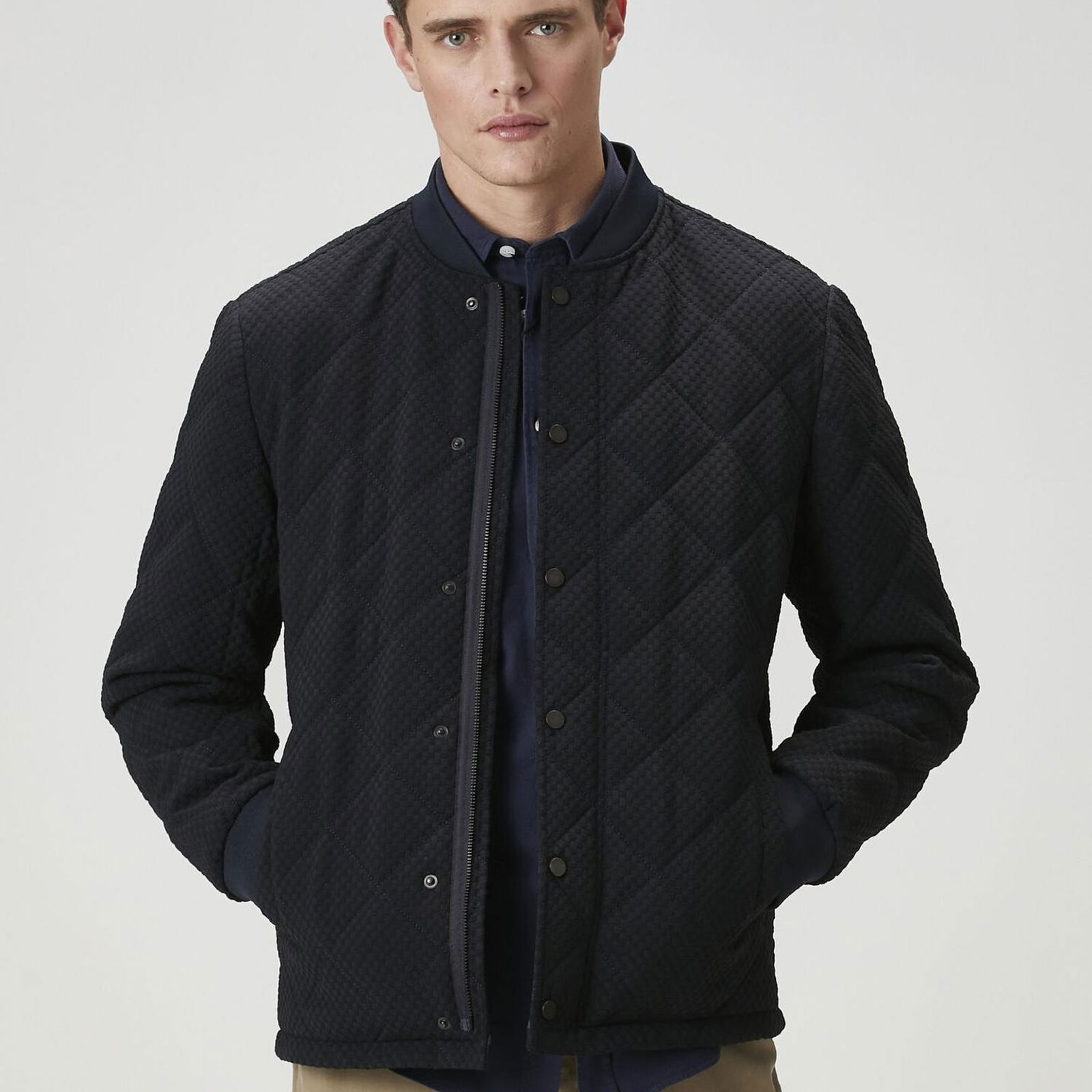 Beymen Club Erkek Lacivert Kapitoneli Bomber Mont