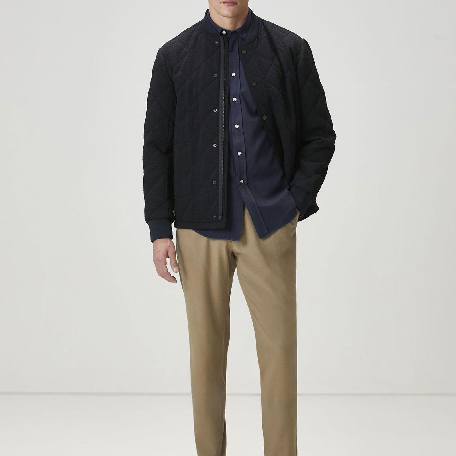 Beymen Club Erkek Lacivert Kapitoneli Bomber Mont