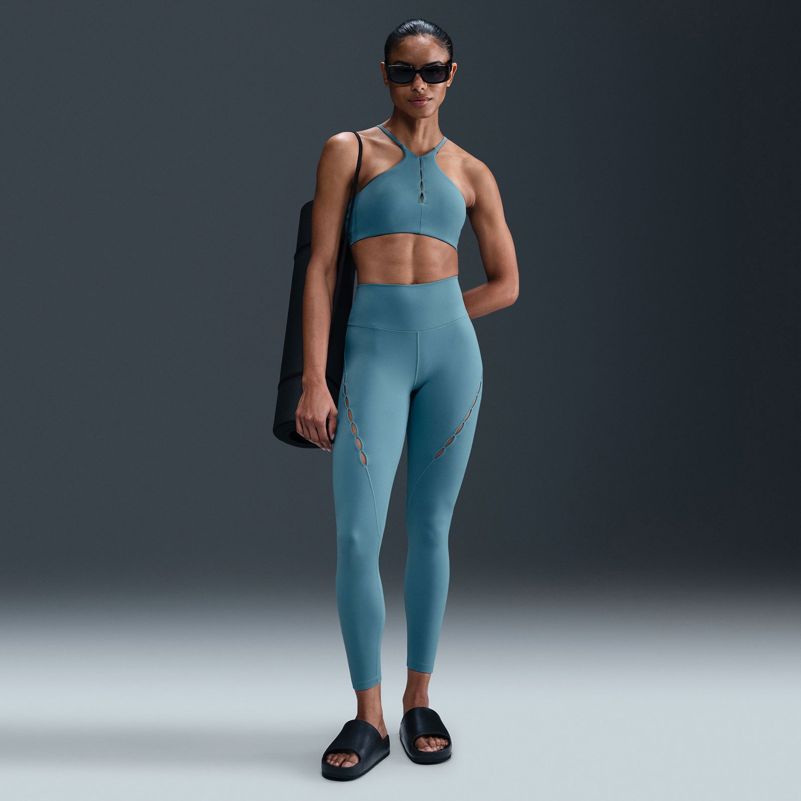 Nike One Dri-Fit Kadın Mavi Tayt