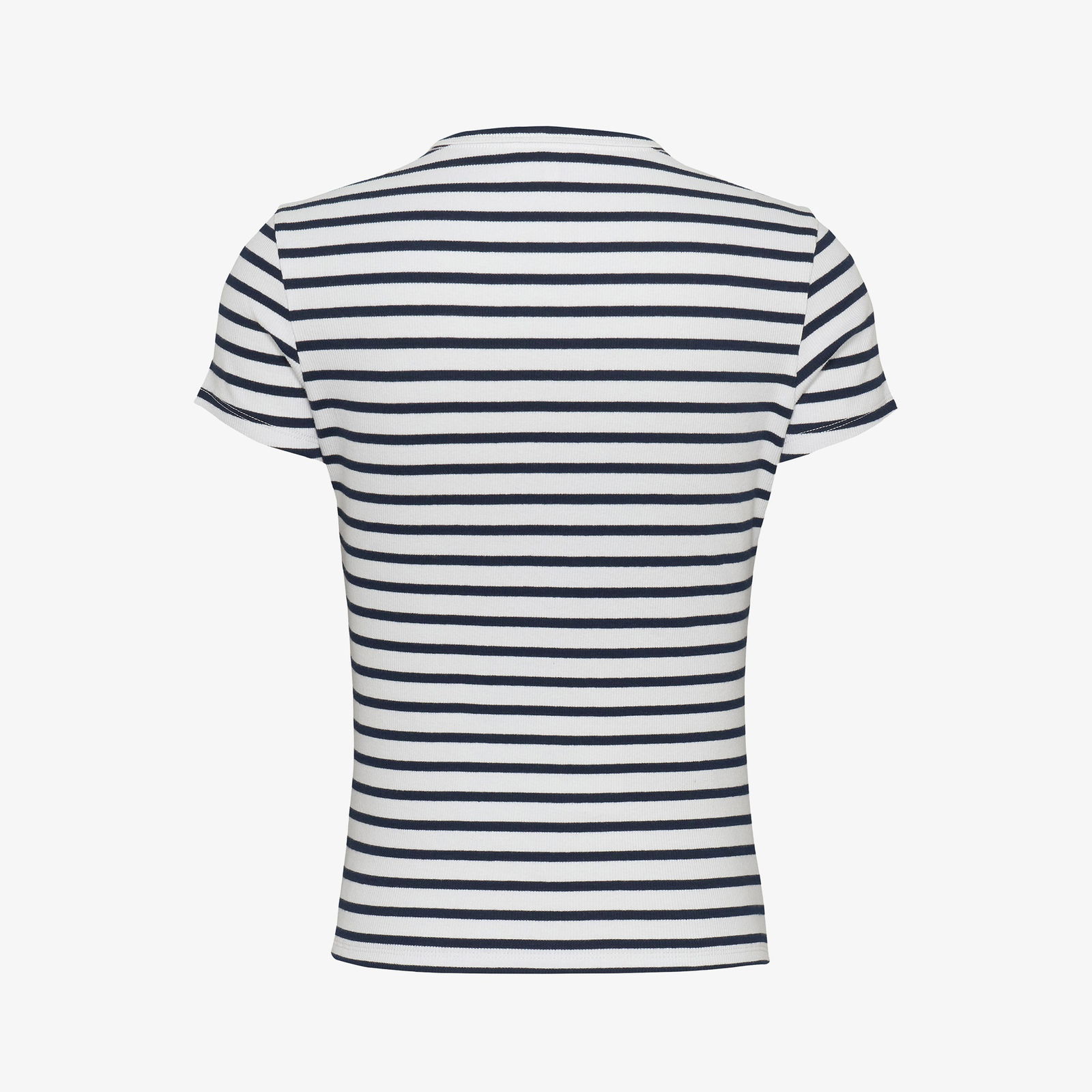 Tommy Jeans Slim Essential Rib Ext Kadın Beyaz T-Shirt