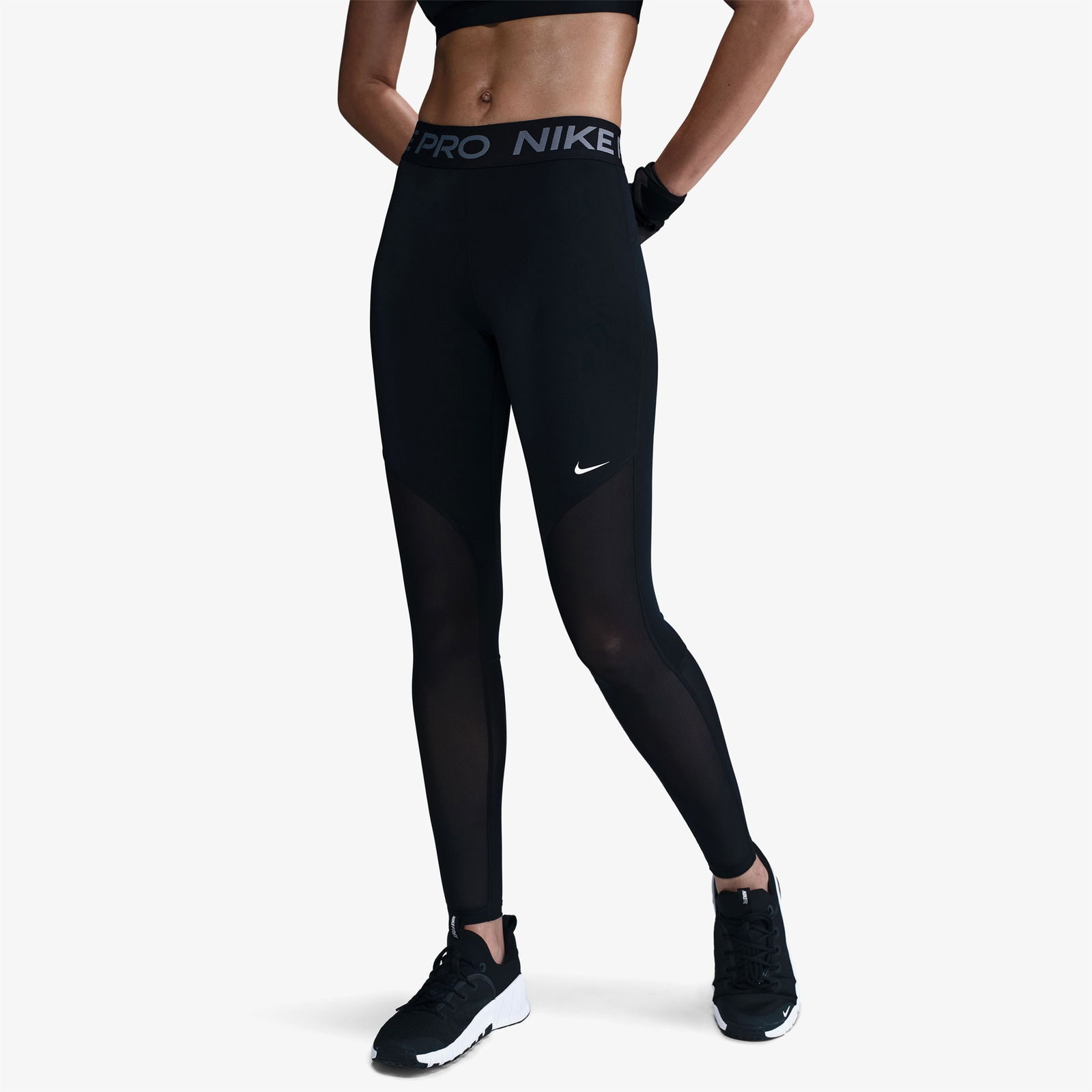 Nike Pro Dri-Fit Mid-Rise Kadın Siyah Tayt