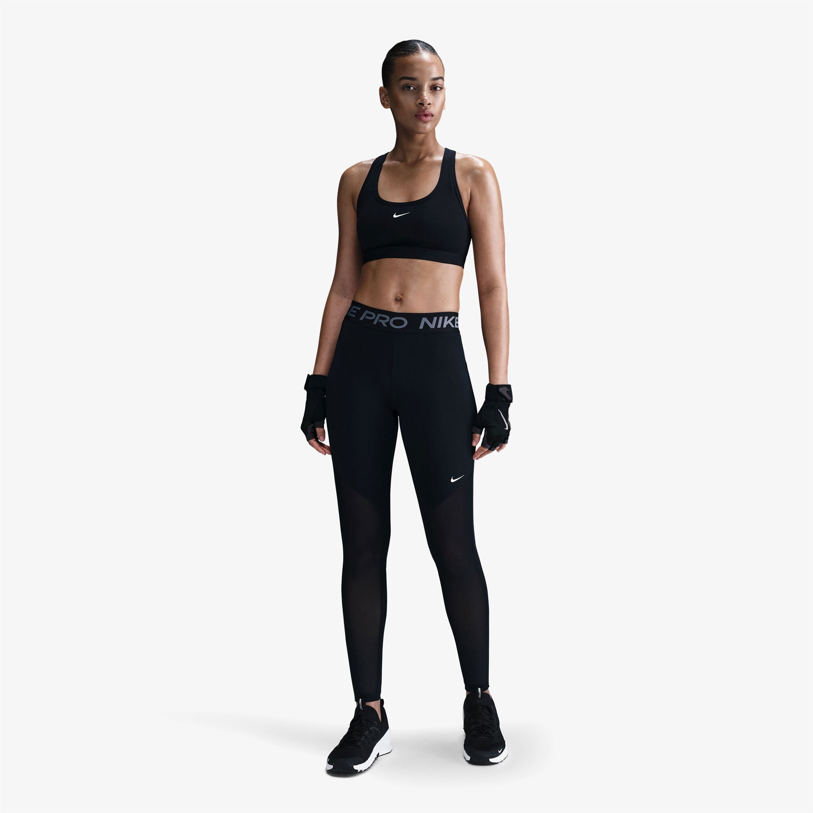 Nike Pro Dri-Fit Mid-Rise Kadın Siyah Tayt