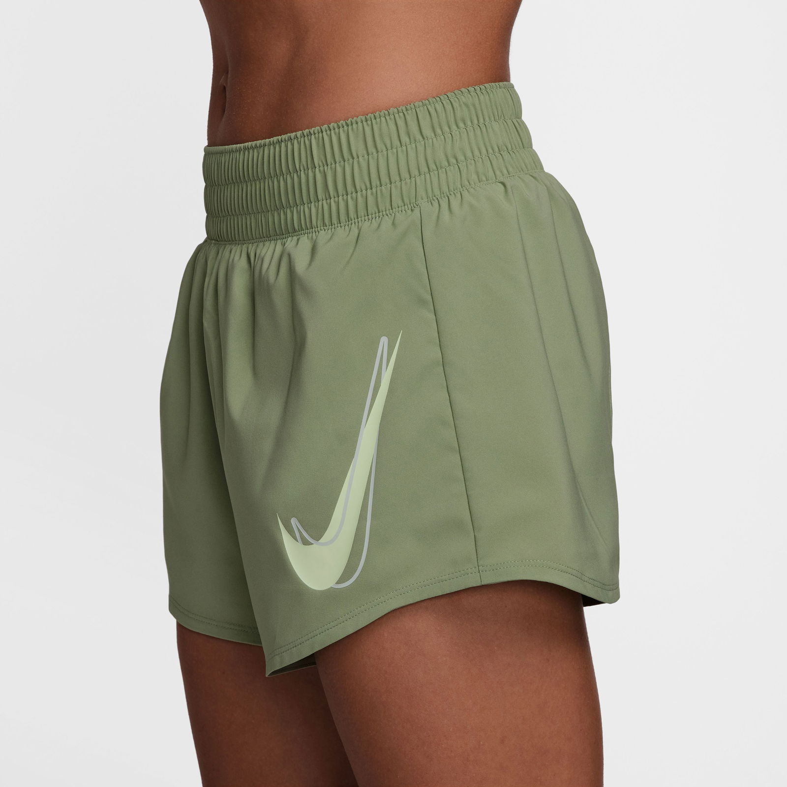 Nike One Dri-Fit Swoosh Kadın Yeşil Şort