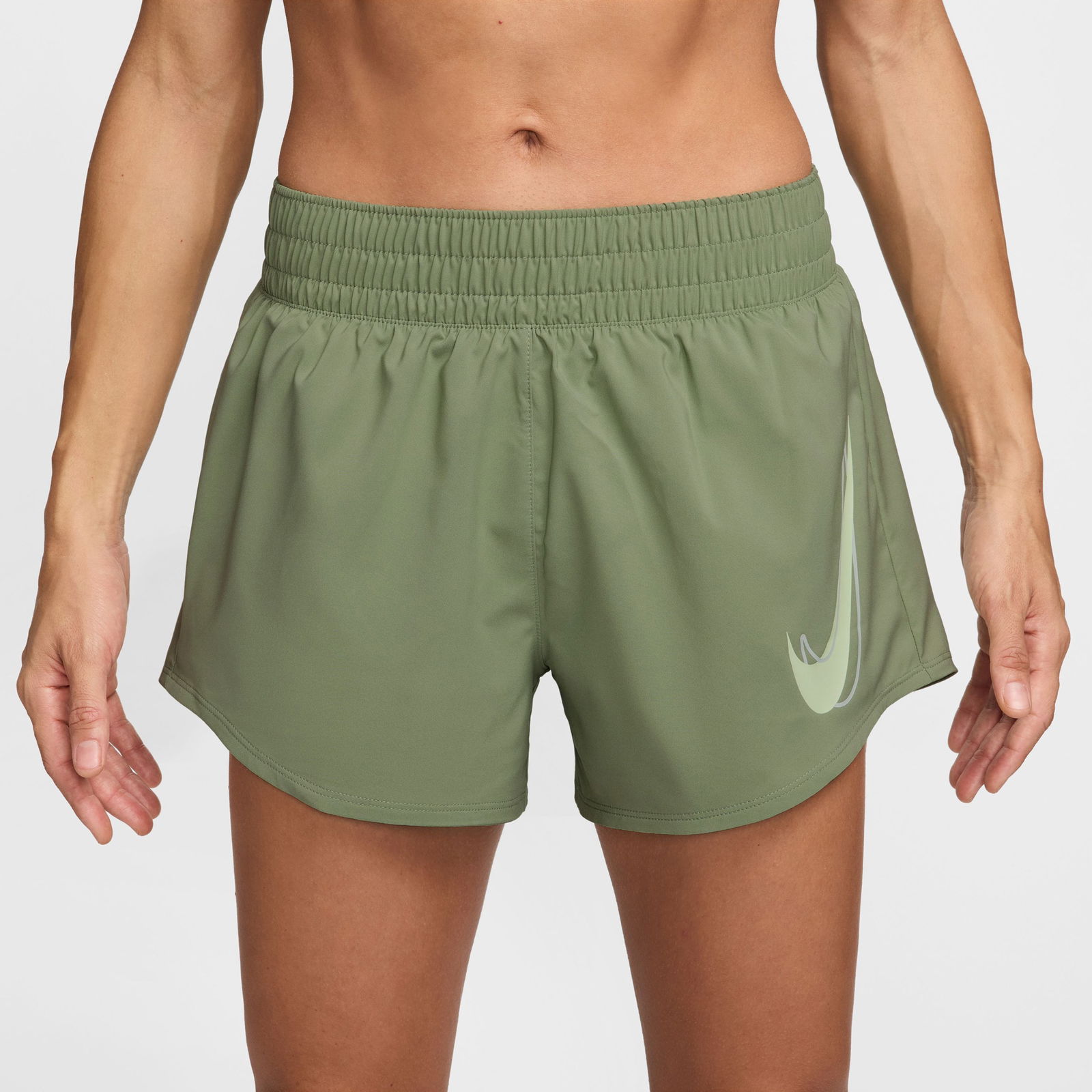 Nike One Dri-Fit Swoosh Kadın Yeşil Şort