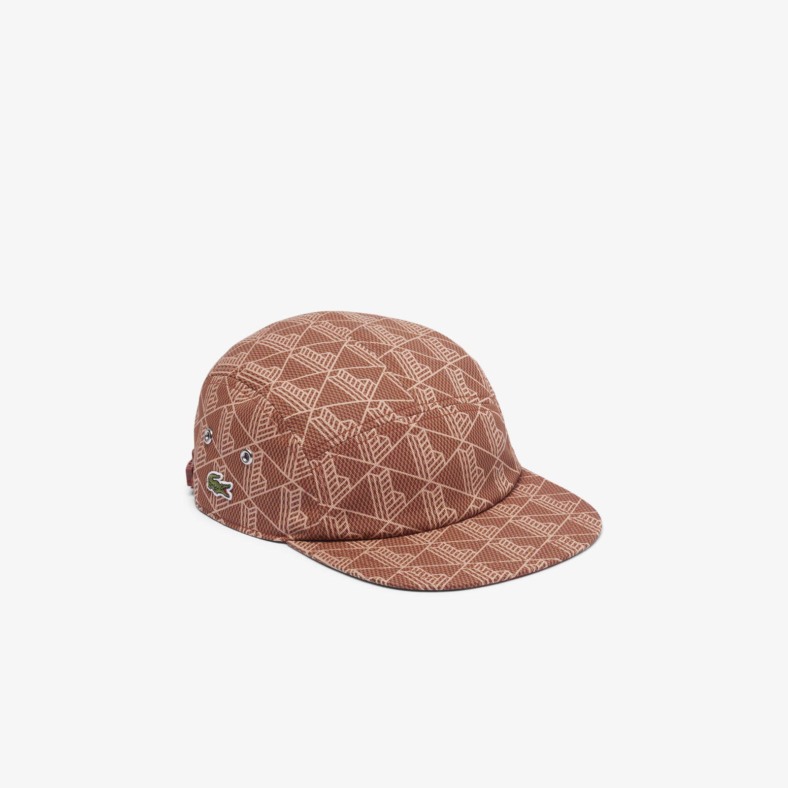 Lacoste Printed Twill Jockey Unisex Kahverengi Şapka