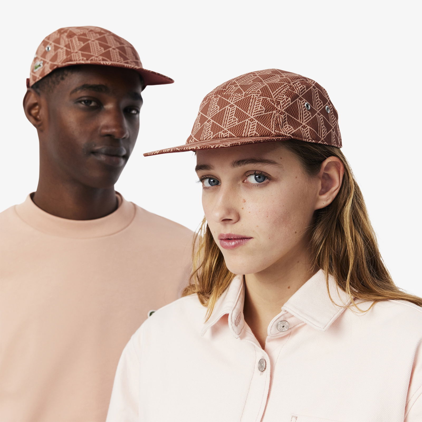 Lacoste Printed Twill Jockey Unisex Kahverengi Şapka