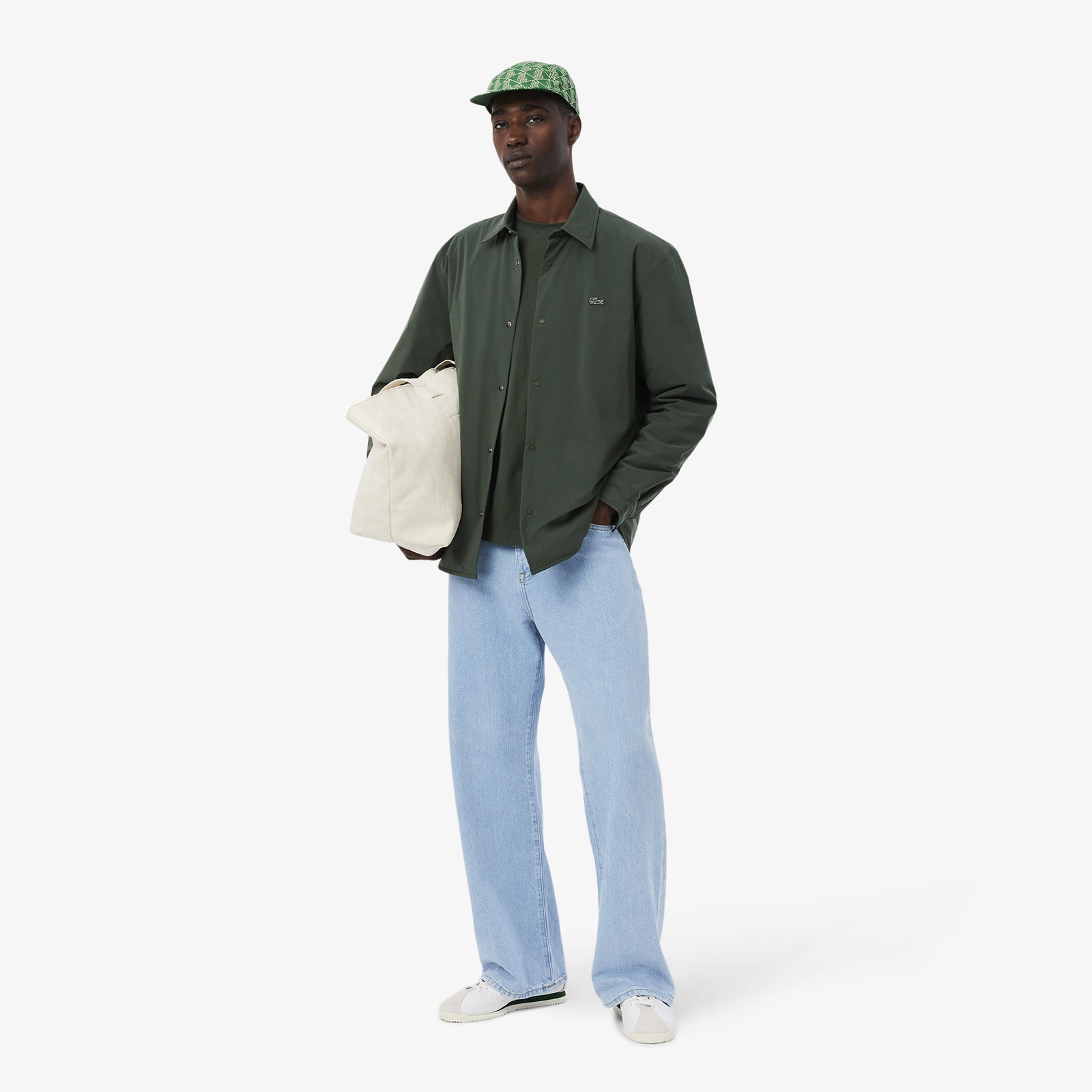 Lacoste Printed Twill Jockey Unisex Yeşil Şapka