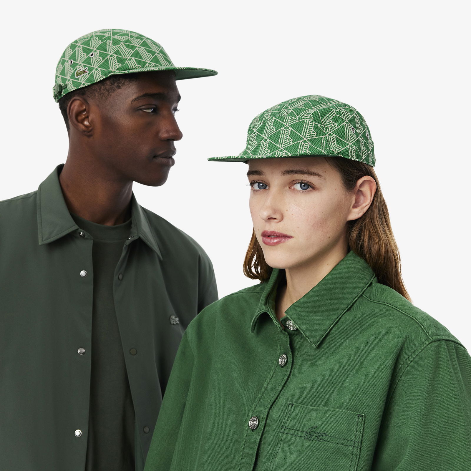 Lacoste Printed Twill Jockey Unisex Yeşil Şapka