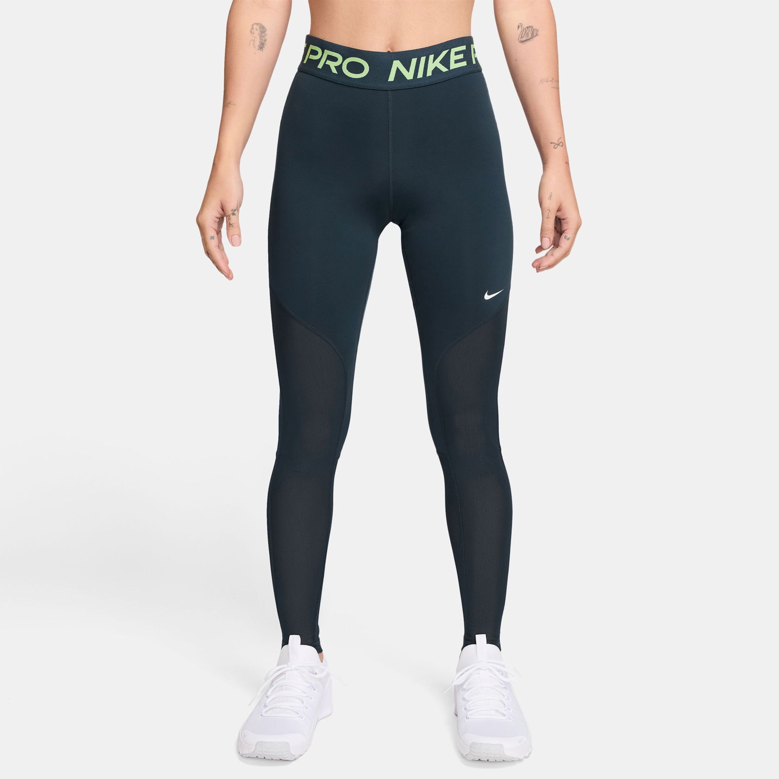 Nike Pro Dri-Fit Mid-Rise Kadın Lacivert Tayt
