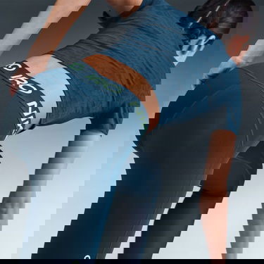  Nike Pro Dri-Fit Mid-Rise Kadın Lacivert Tayt