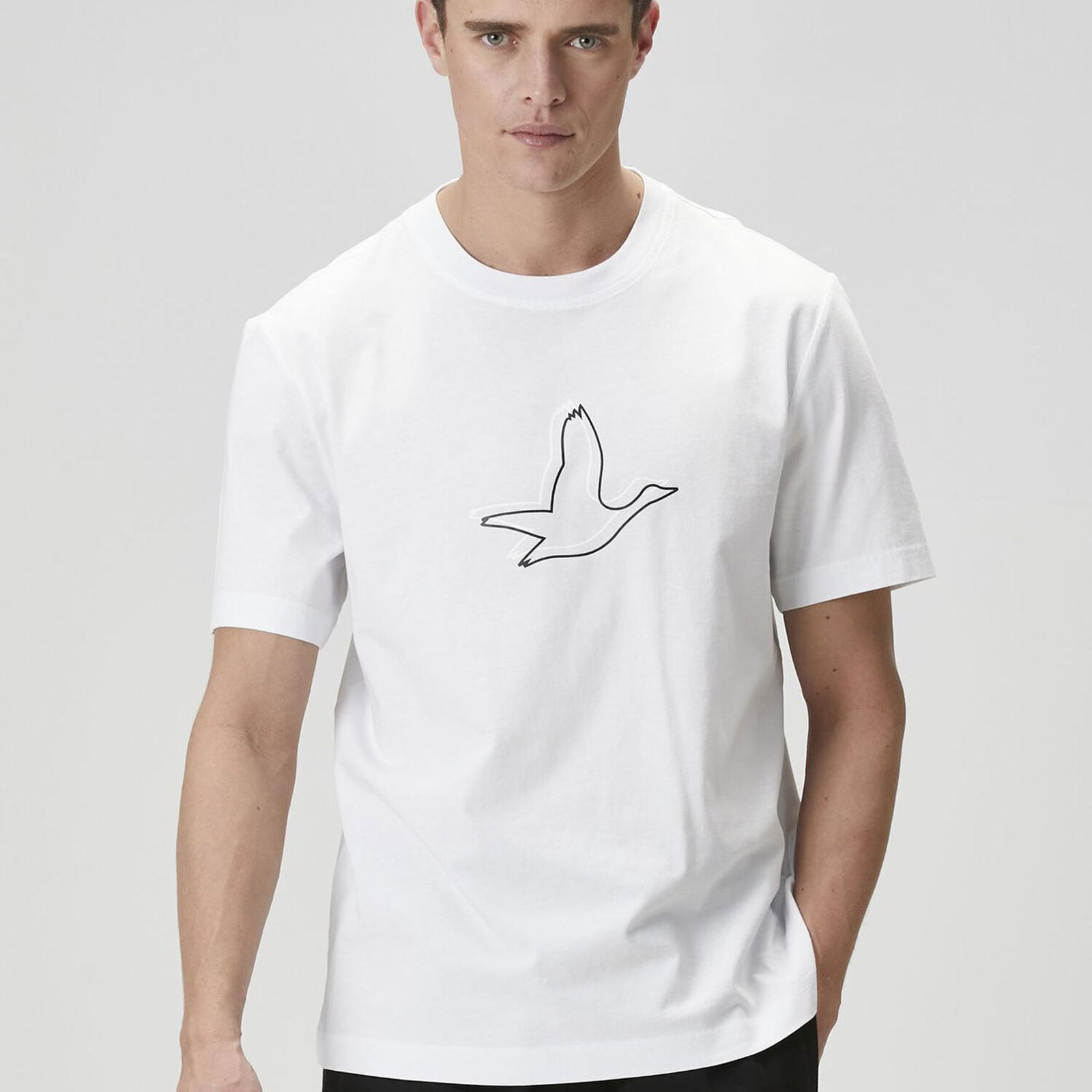 Beymen Club Erkek Relaxed Fit Beyaz T-shirt