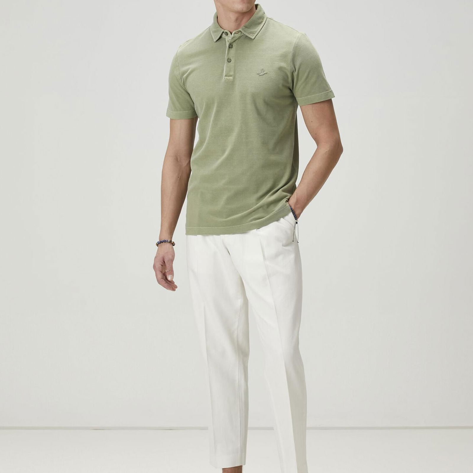 Beymen Club Erkek Comfort Fit Açık Haki Polo Yaka T-shirt