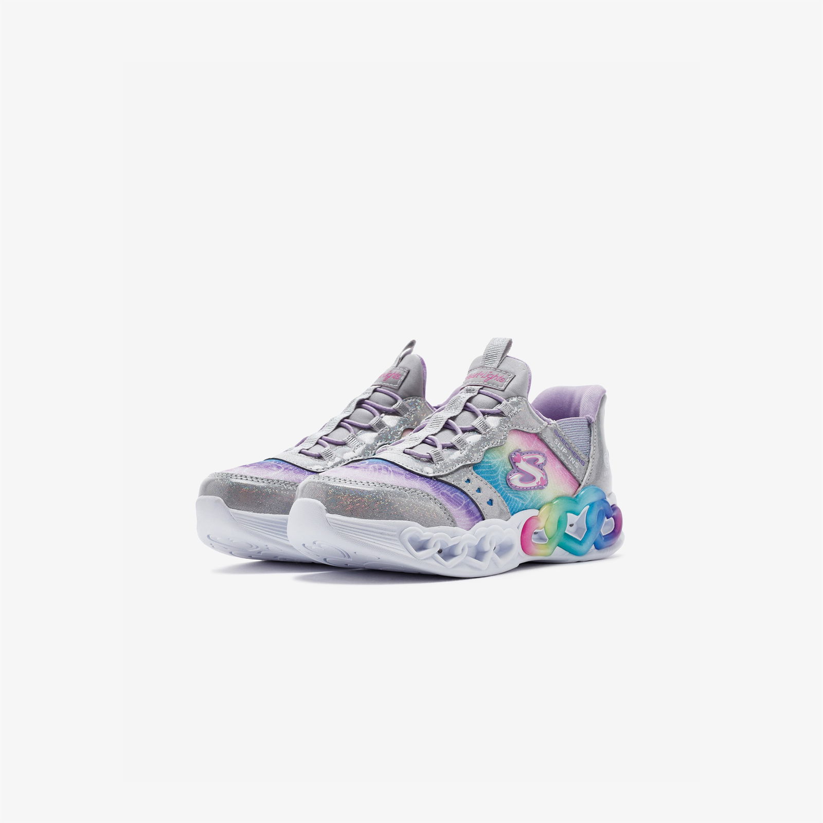 Skechers Infinite Heart Lights Çocuk Gri Spor Ayakkabı
