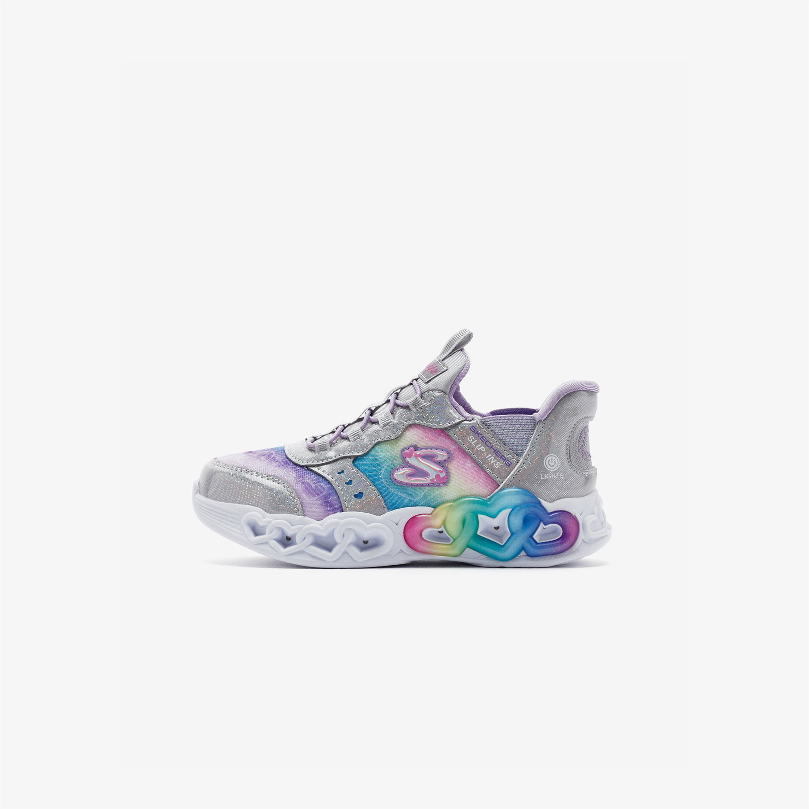Skechers Infinite Heart Lights Çocuk Gri Spor Ayakkabı