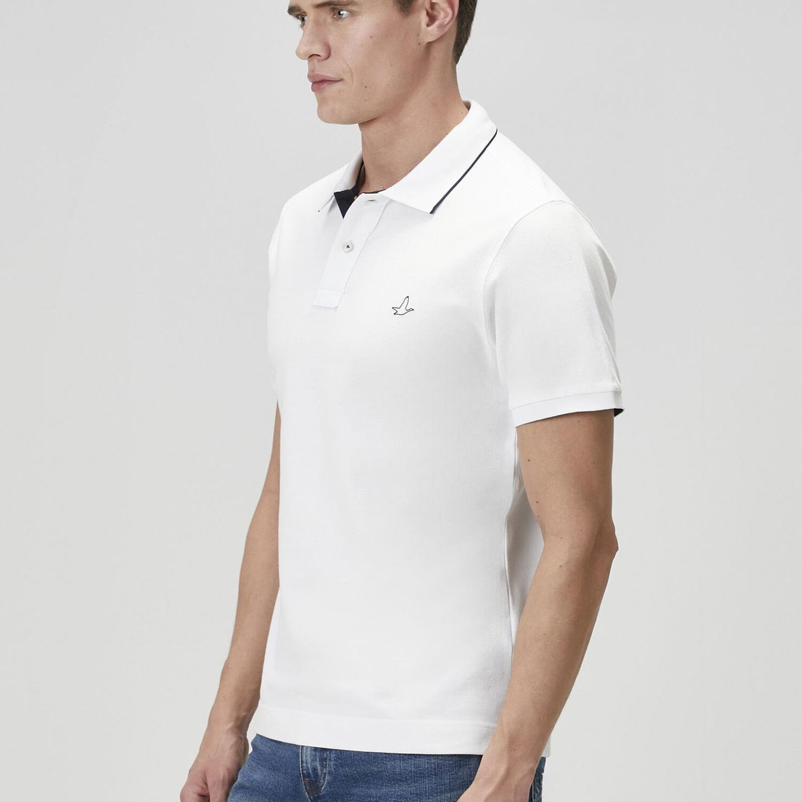 Beymen Club Erkek Slim Fit Beyaz Polo Yaka T-shirt